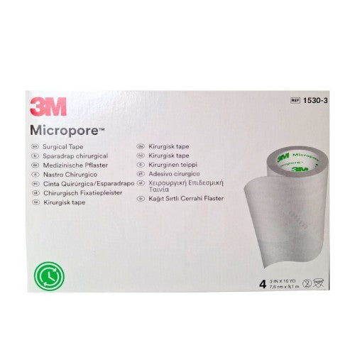 Micropore 7.5 Cm Color Blanco Caja Con 4 Piezas