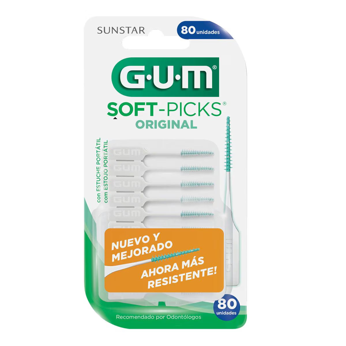 Palillos Gum Soft-Pick Original Con 80 Piezas