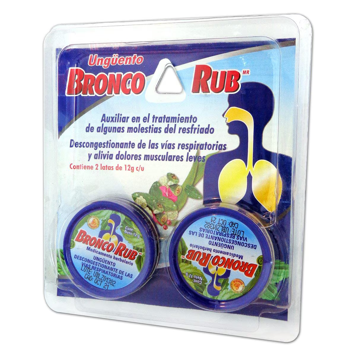 Bronco Rub 12 G Con 2 Piezas Unguento