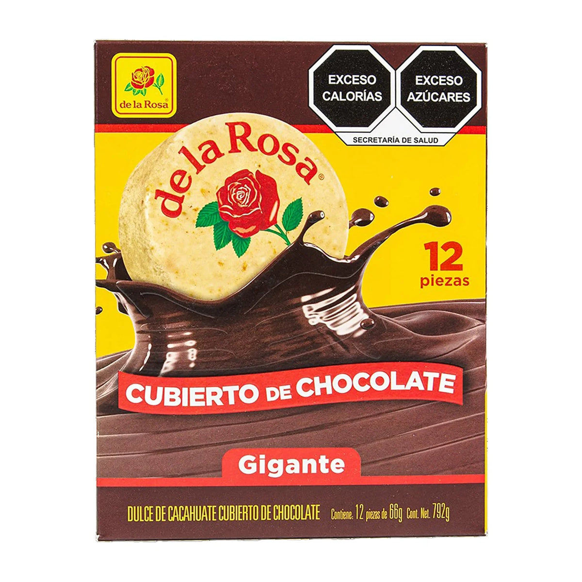 Exhibidor Mazapan La Rosa Gigante Chocolate Con 12 Piezas 60 G