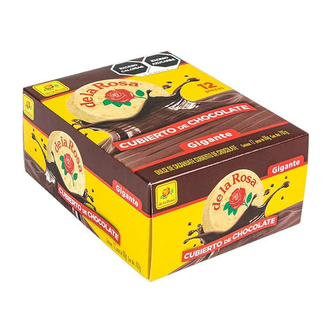 Exhibidor Mazapan La Rosa Gigante Chocolate Con 12 Piezas 60 G