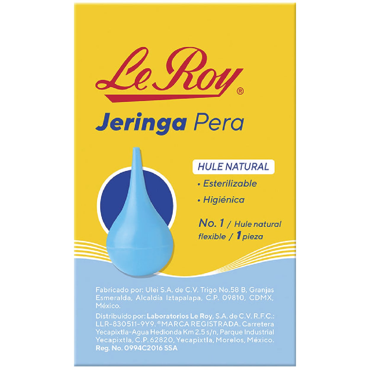 Jeringa Pera Hule Numero 1  Marca Le Roy