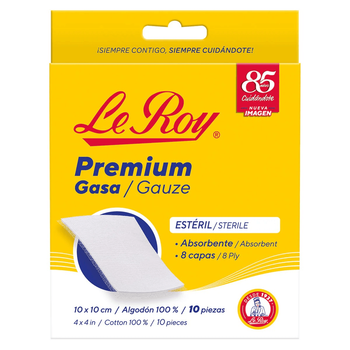 Gasa Le Roy Con 10 X 10 Grande