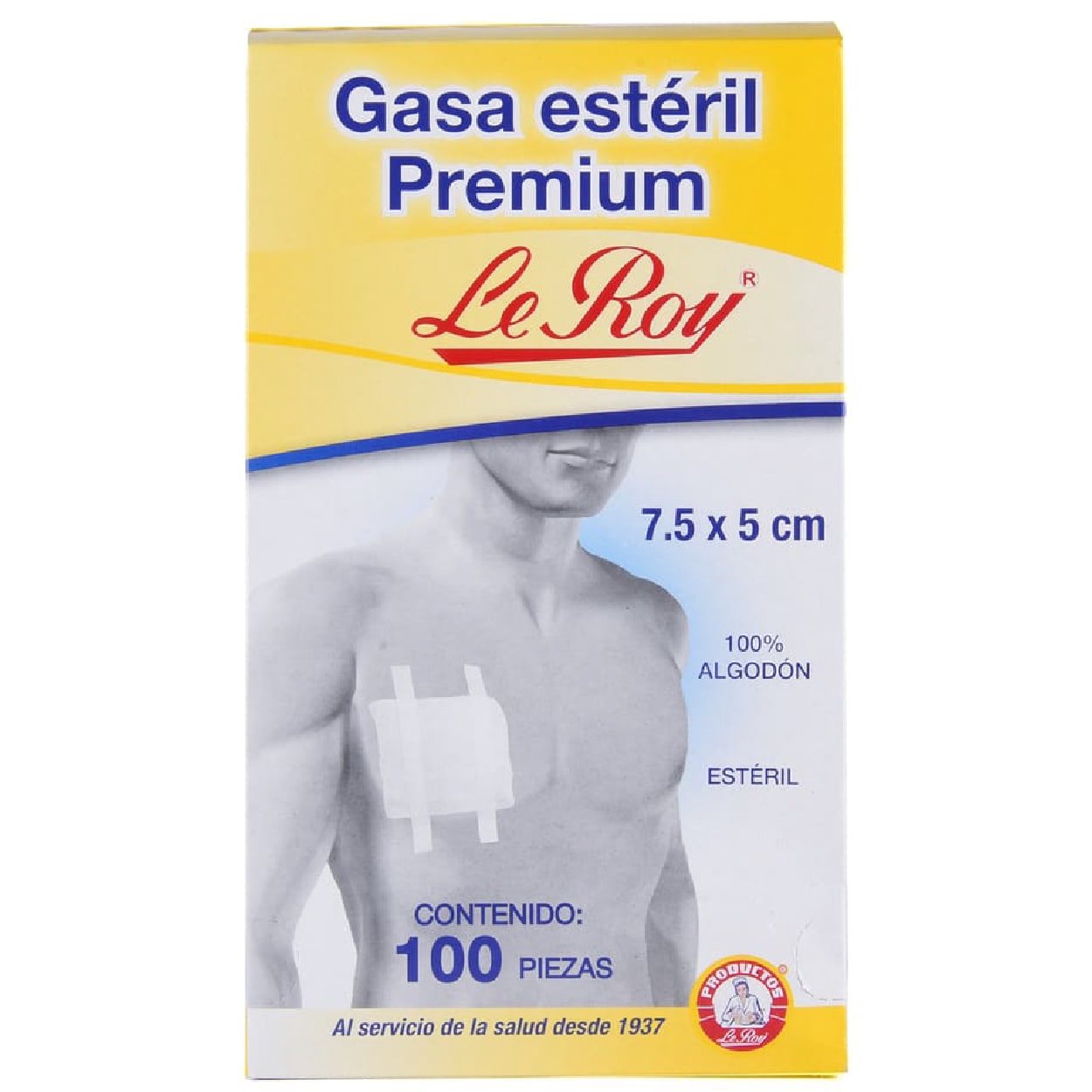 Gasa Le Roy Ch 7.5 X 5 Cm Con 100