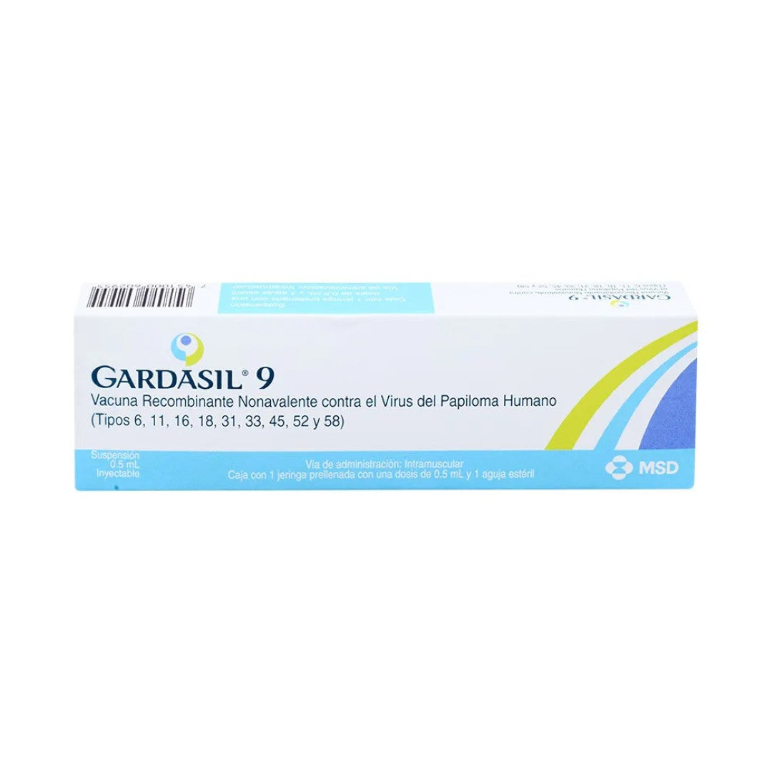 Gardasil 9 Nonavalente Vacuna Papiloma Humano Suspension Inyectable 0.5 Ml