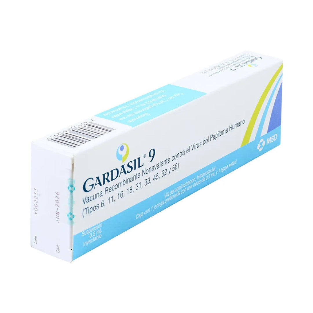 Gardasil 9 Nonavalente Vacuna Papiloma Humano Suspension Inyectable 0.5 Ml