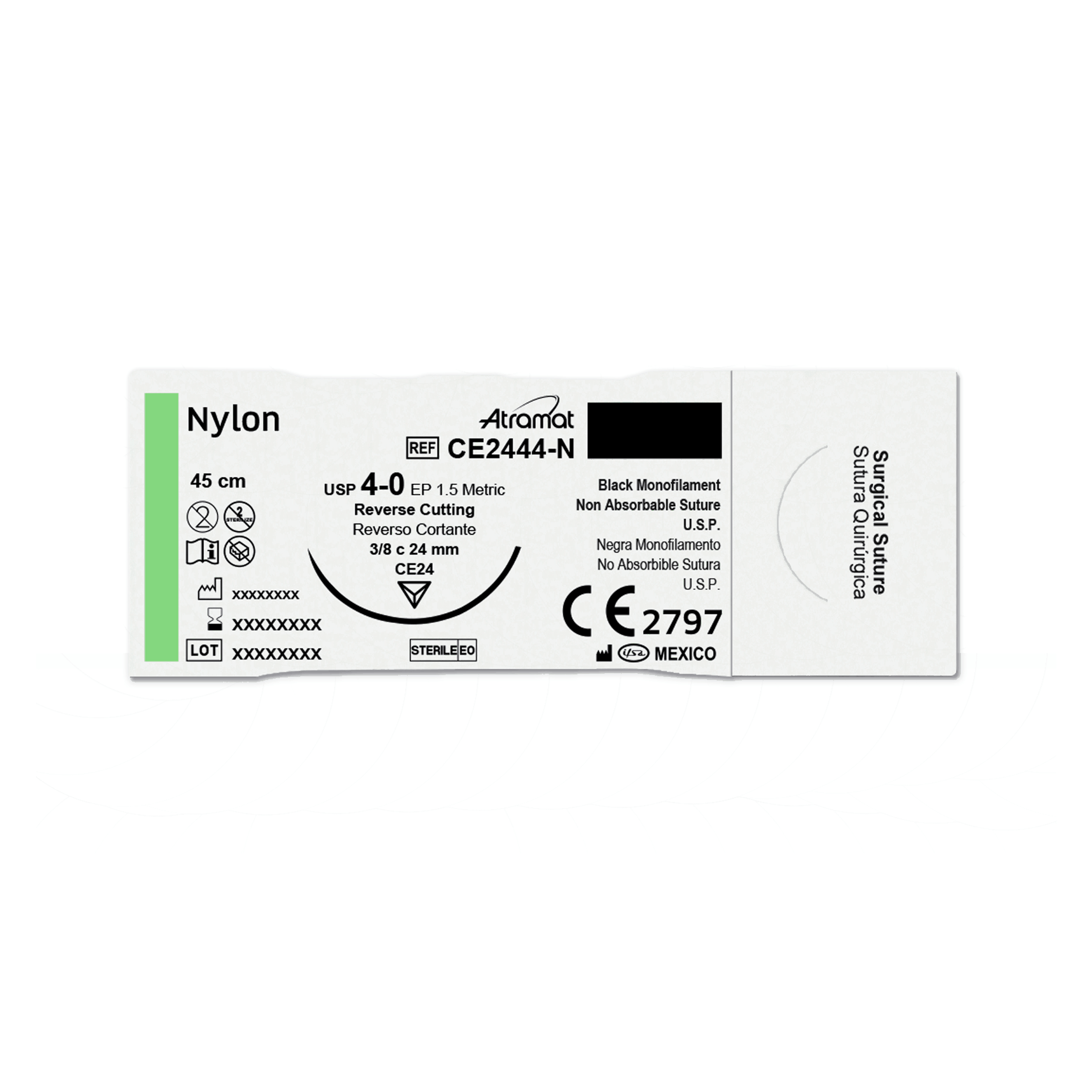Nylon 4-0 Ce2444-N 3/8 24 Mm Atramat Pieza