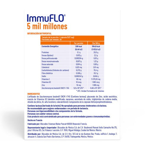 Immu-Flo Adulto Suplemento Alimenticio Con 30 Capsulas