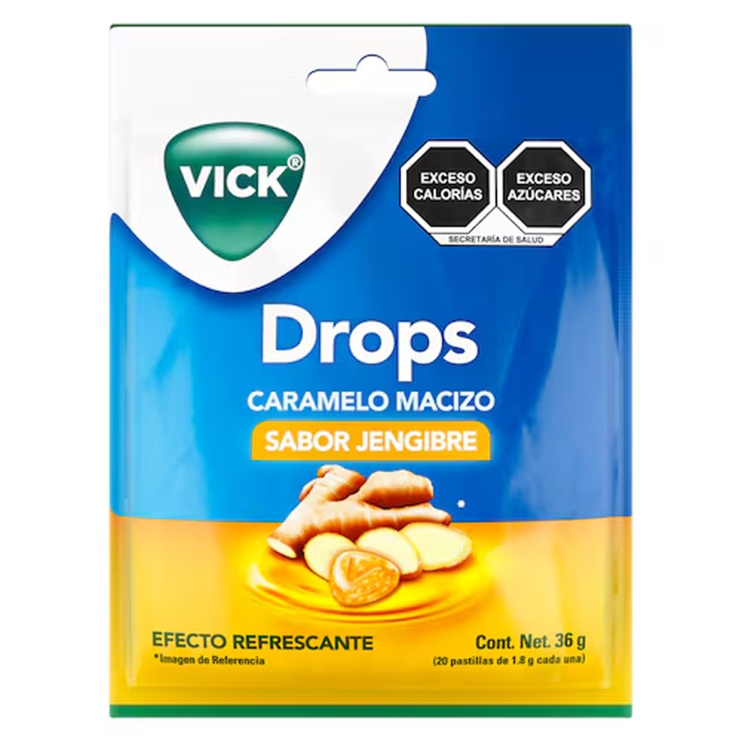 Vick Drops Jengibre Con 20 Pastillas