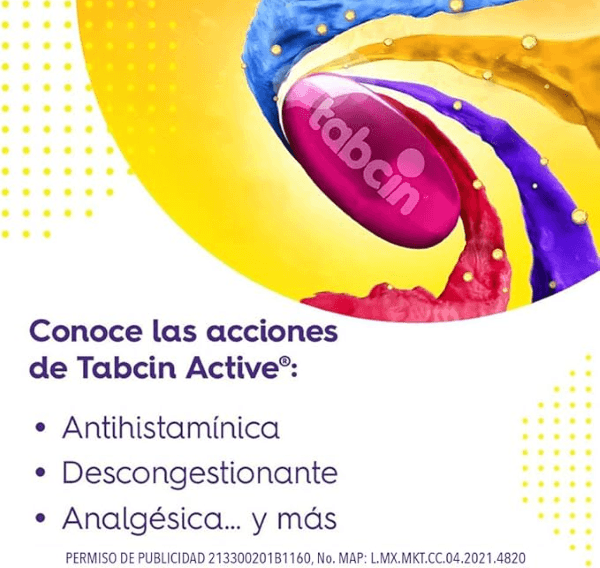 Tabcin Active Blister Con 12 Caps Mx