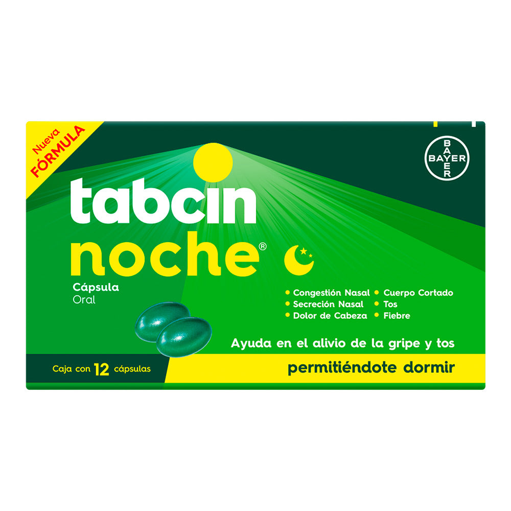 Tabcin Noche 325 Mg/10 Mg Con 12 Capsulas