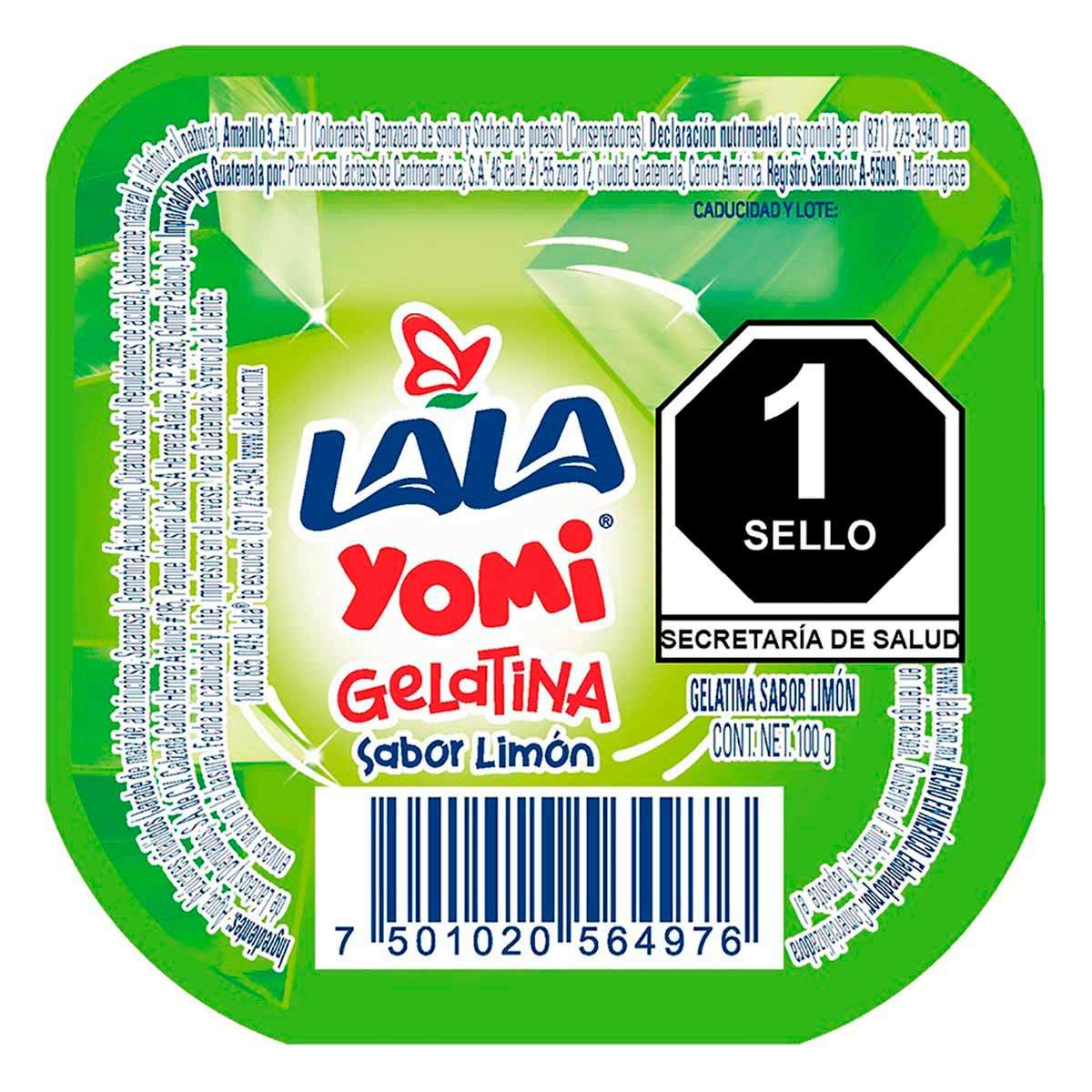 Gelatina Lala Yomi Limon 100 G