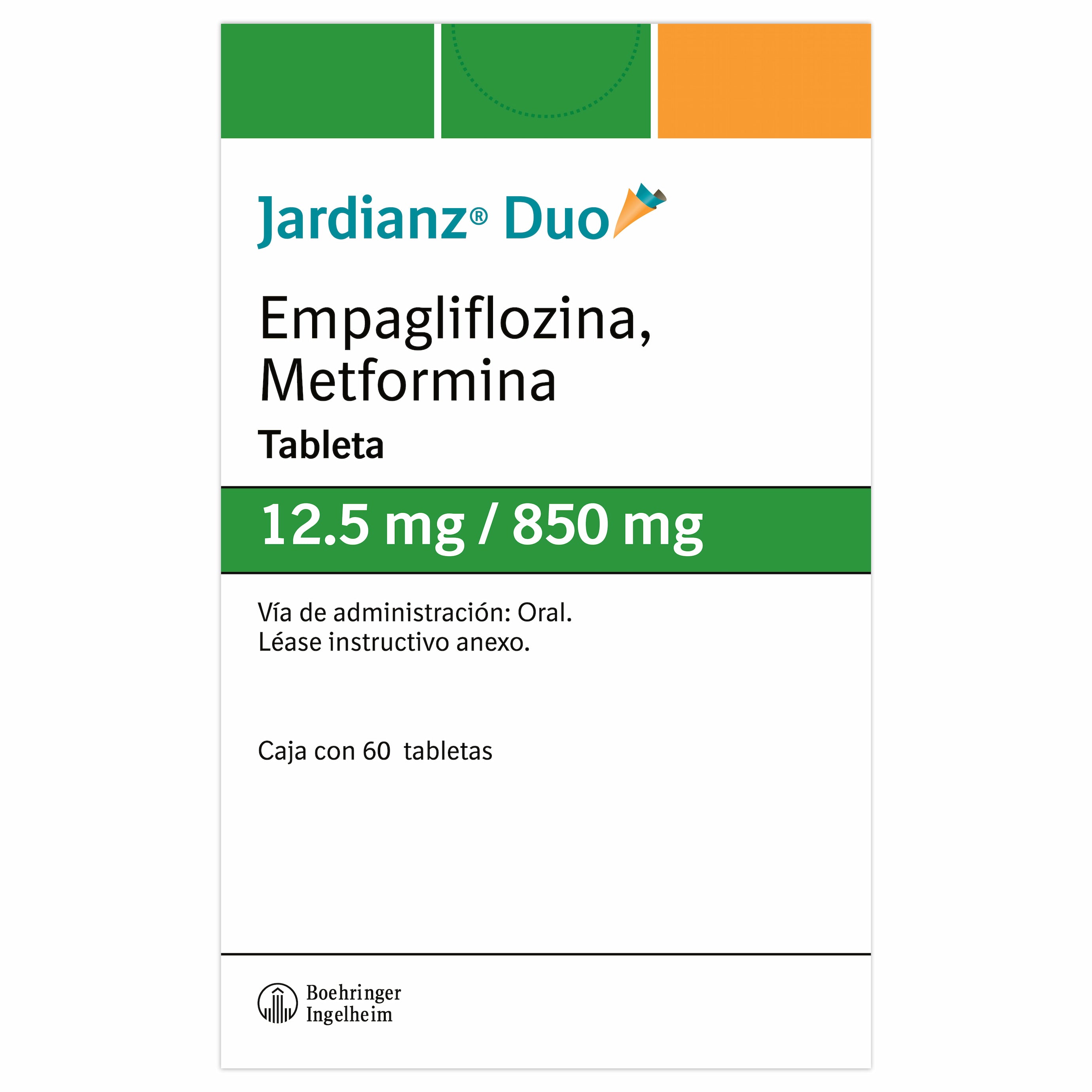 Jardianz Duo 12.5 850Mg Tabletas Con 60