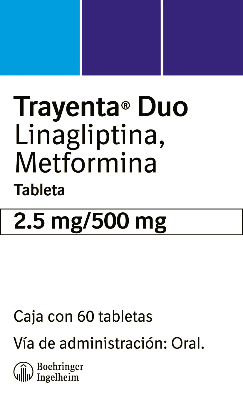 Trayenta Duo 2.5/500 Mg Con 60 Tabletas