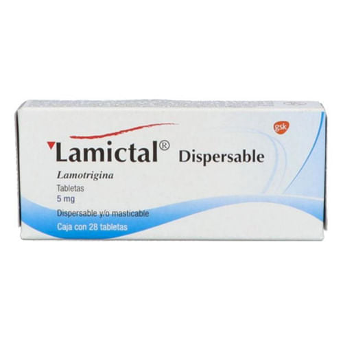 Lamictal 5Mg Dispersable Con 28 Tabletas