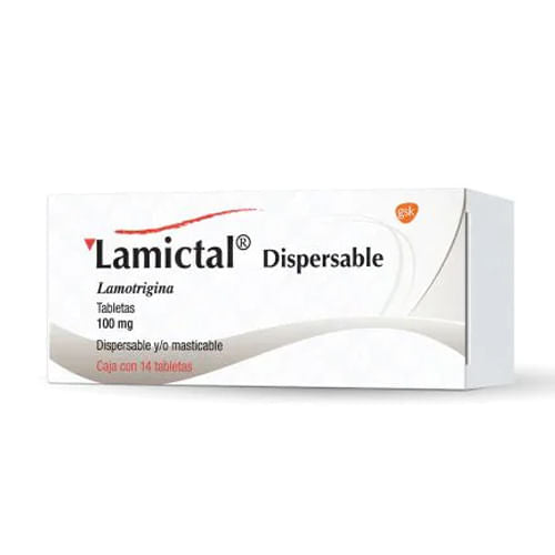 Lamictal 100 Mg Dispersable Con 14 Tabletas