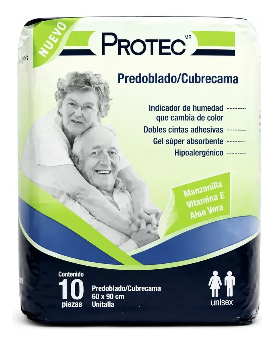 Pañal Adulto Protec Predoblado/Cubrecama Con 10
