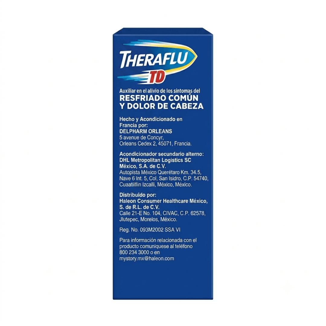 Theraflu Exrojo 10 Mg 6 Sobres