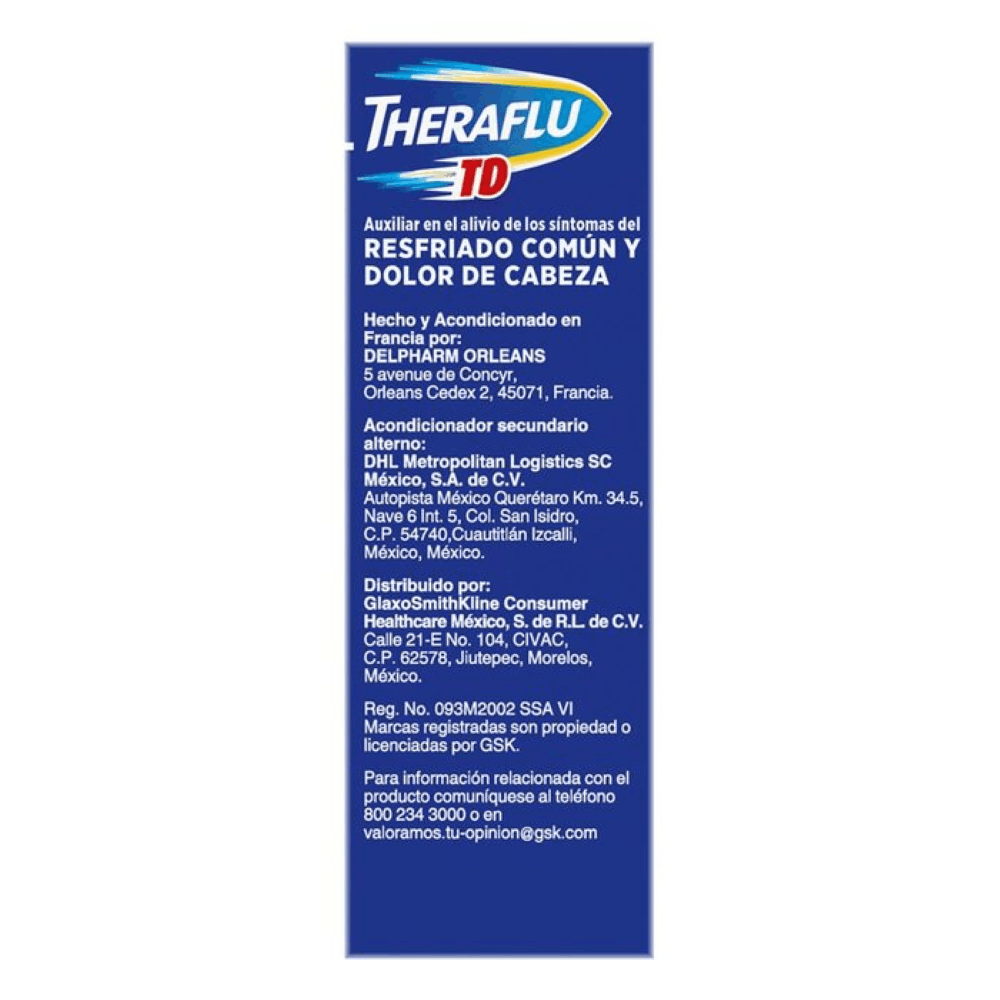 Theraflu Ext-Td Rojo 10 Sobres Econopack
