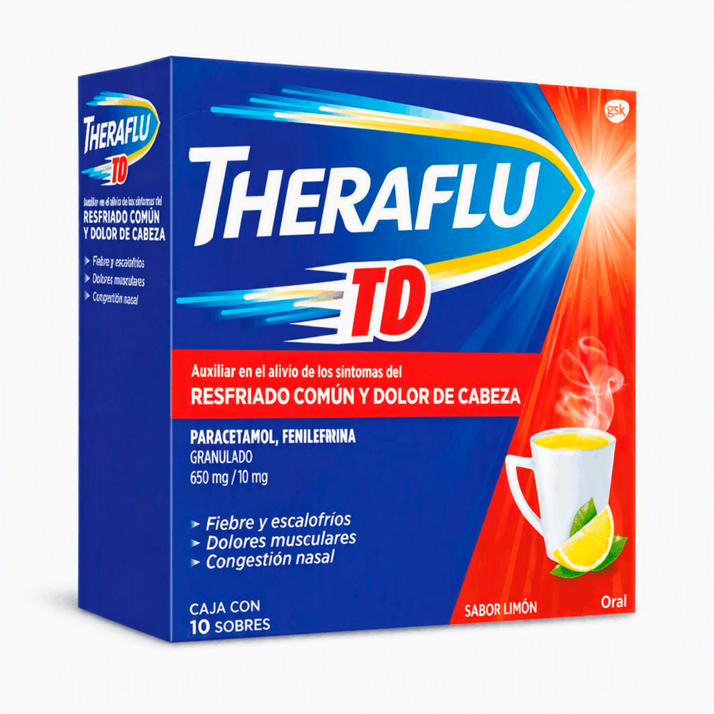 Theraflu Ext-Td Rojo 10 Sobres Econopack