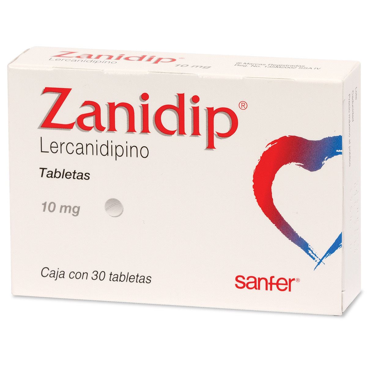 Zanidip 10 Mg Tabletas Con 30