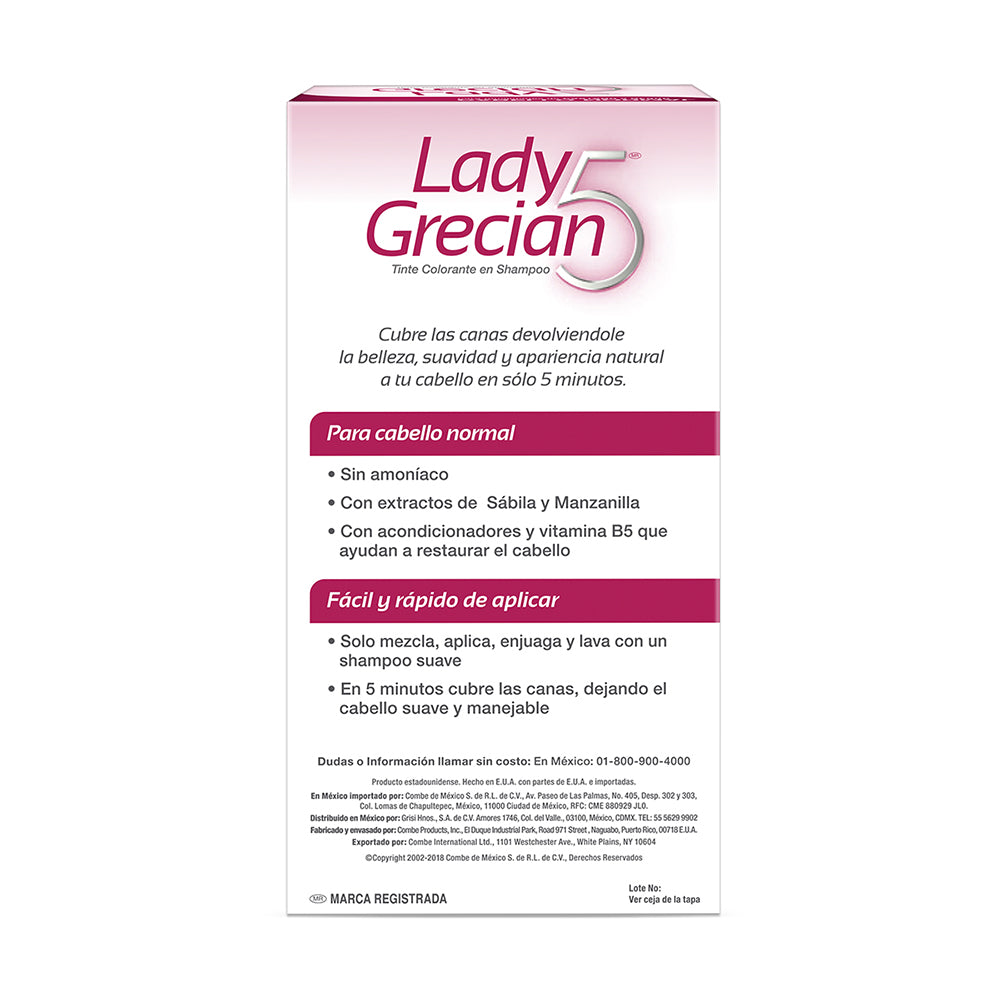 Tinte Lady Grecian 5 120 Ml