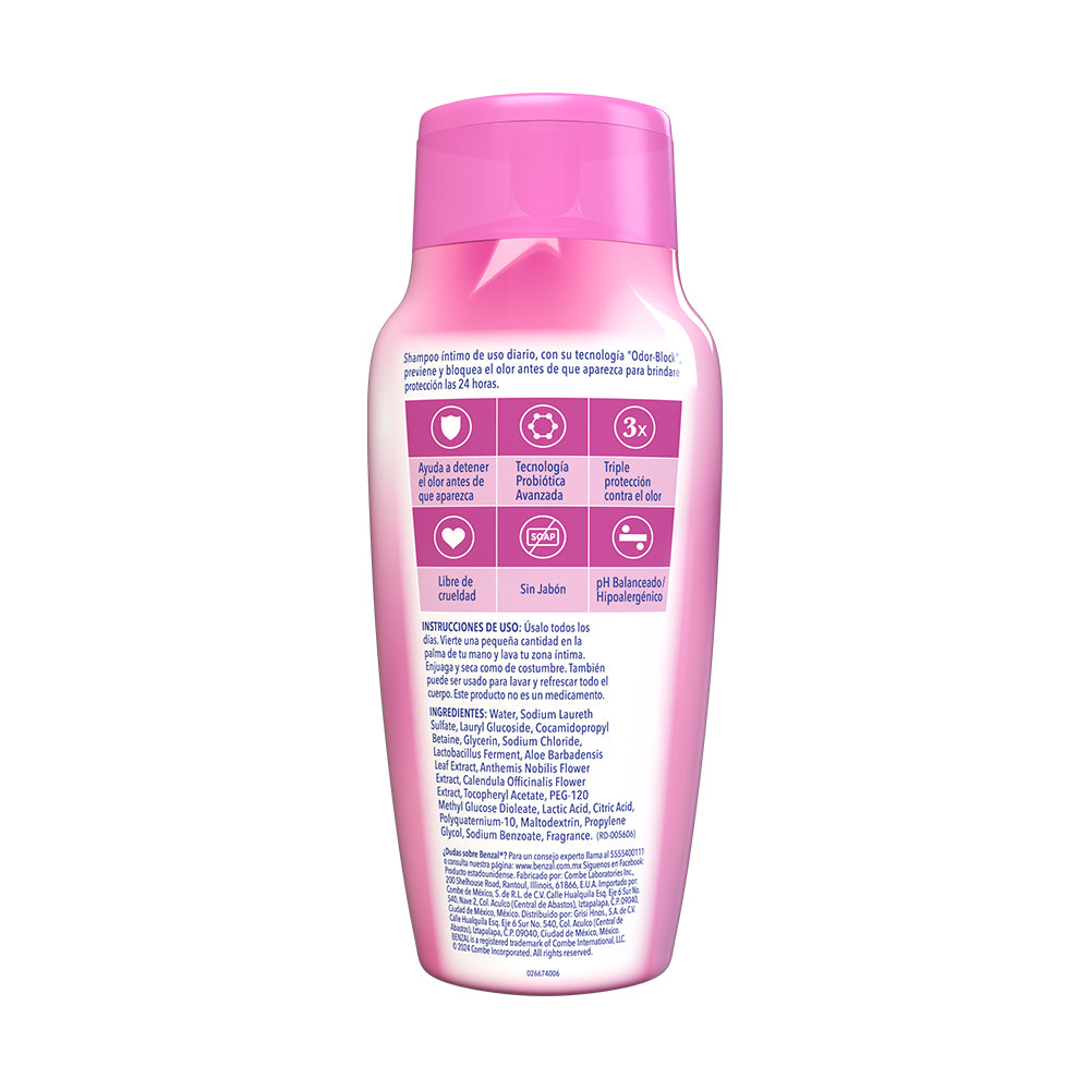 Benzal Wash Uso Diario  Odo Block 240 Mililitros