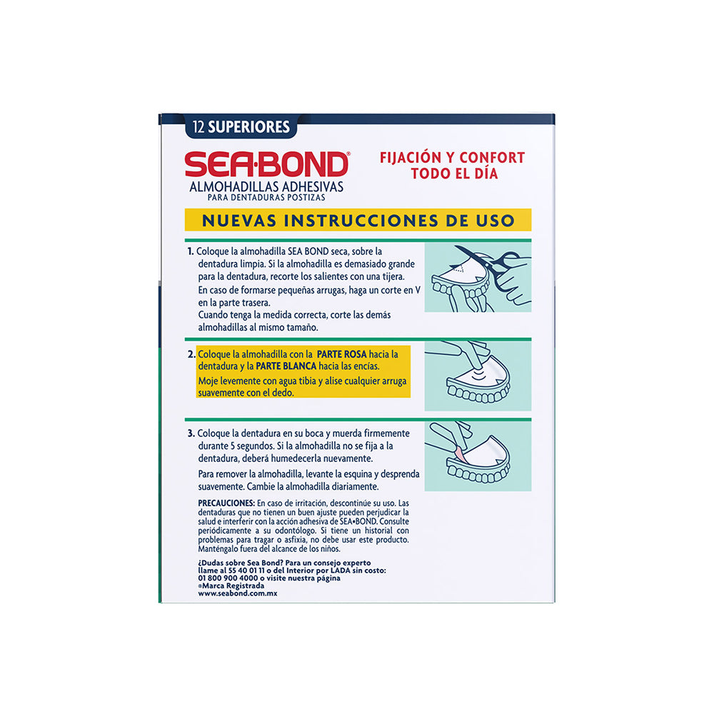 Almohadilla Sea-Bond Dental Superior Con 12