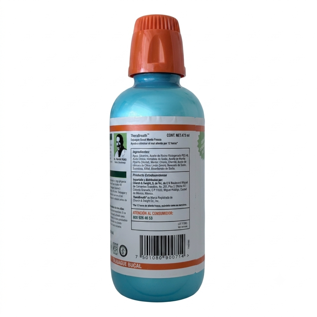 Enjuague Bucal Therabreath Menta Fresca 473 Ml