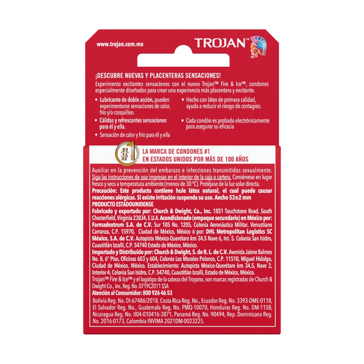Preservativo Trojan Fire & Ice Con 3 Piezas