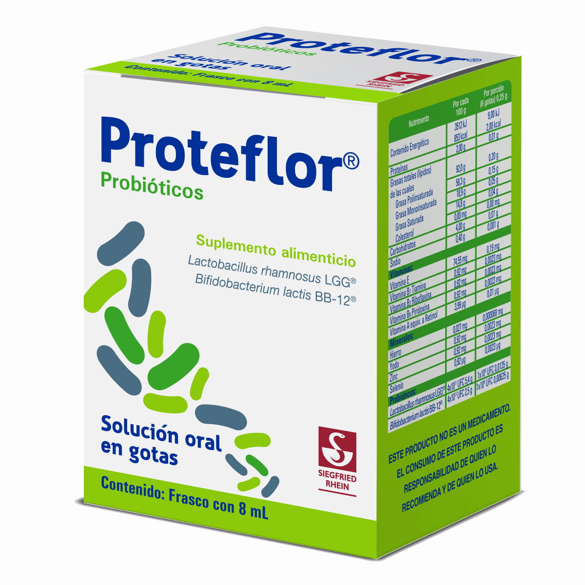Proteflor - Frasco Con Gotero De 8 Ml Probióticos 7501086301492