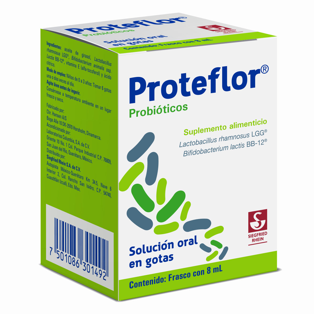 Proteflor - Frasco Con Gotero De 8 Ml Probióticos 7501086301492