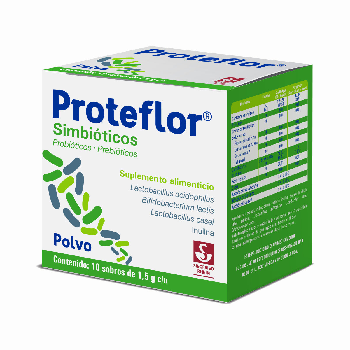 Proteflor - Caja Con 10 Sobres De 1.5 G (Simbióticos)