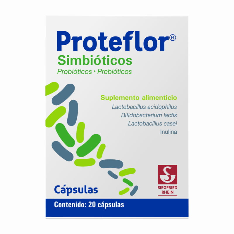 Proteflor 250Mg  - Caja Con 20 Cápsulas (Simbóticos)