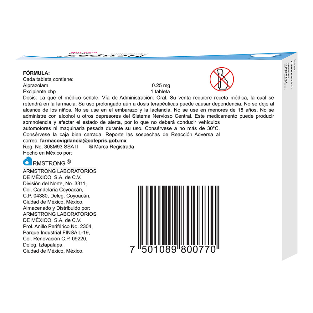 Neupax 0.25 Mg Con 20 Tabletas