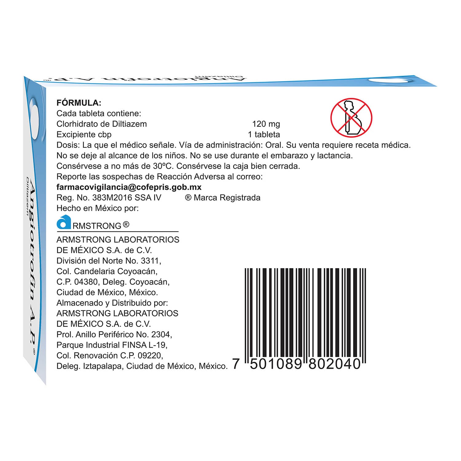 Angiotrofin-A-P 120 Mg Con 20 Tabletas