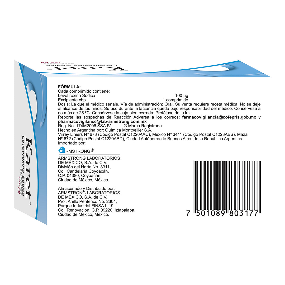 Karet 100 Mg Comprimidos 50