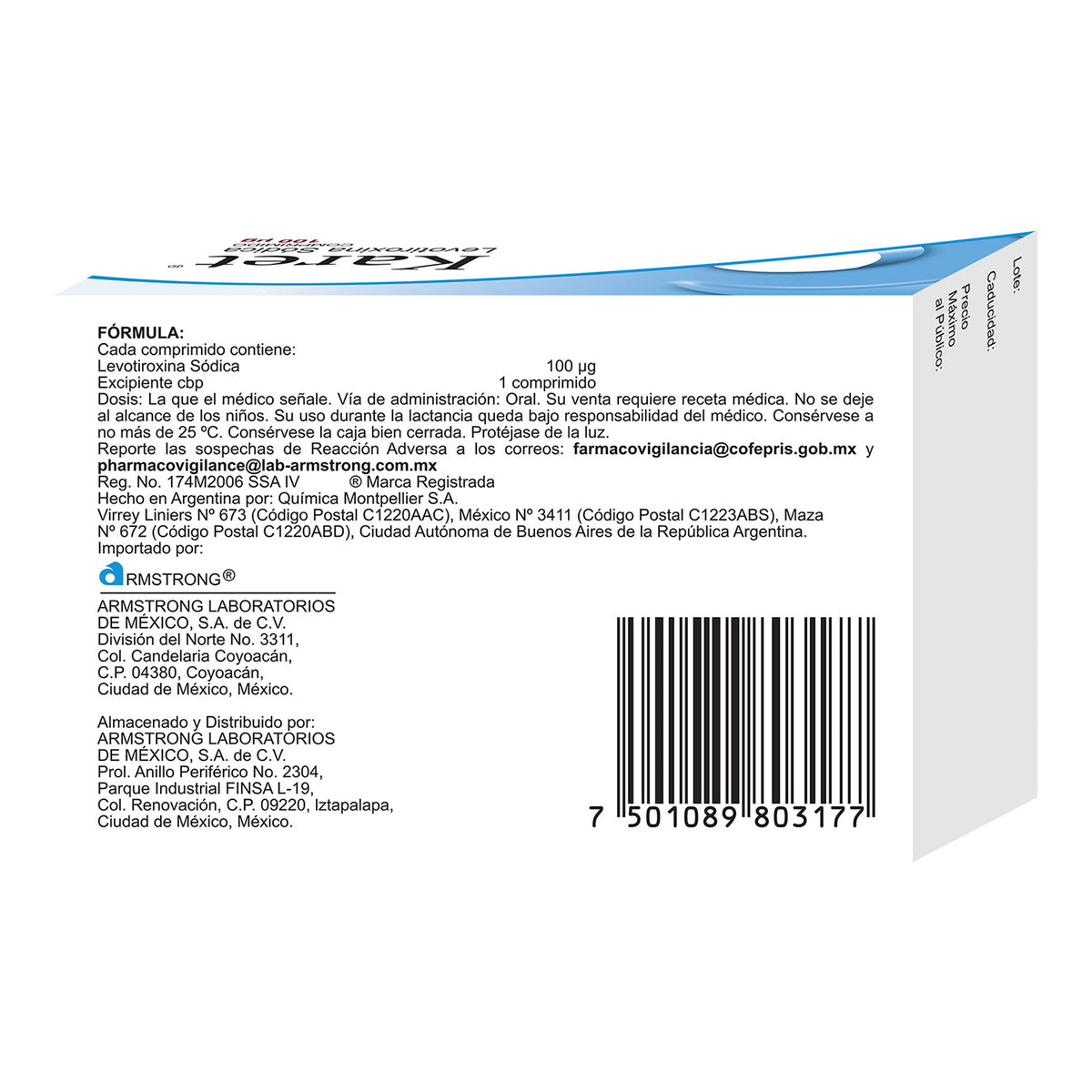 Karet 100 Mg Comprimidos 50