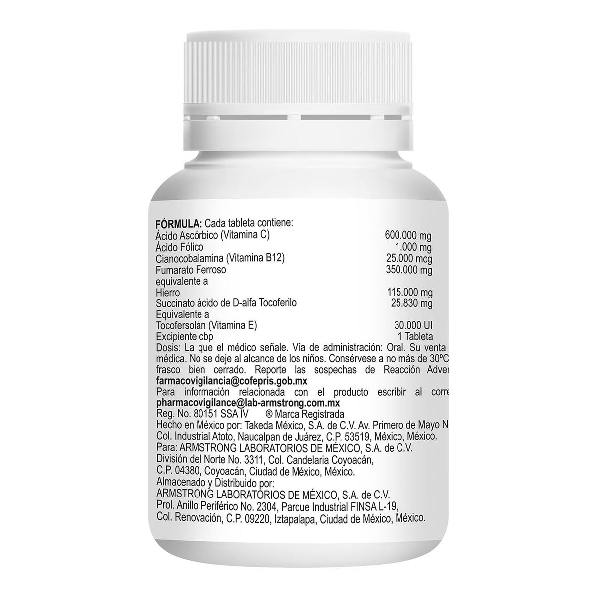 Autrin 600 Mg Frasco Tabletas Con 36