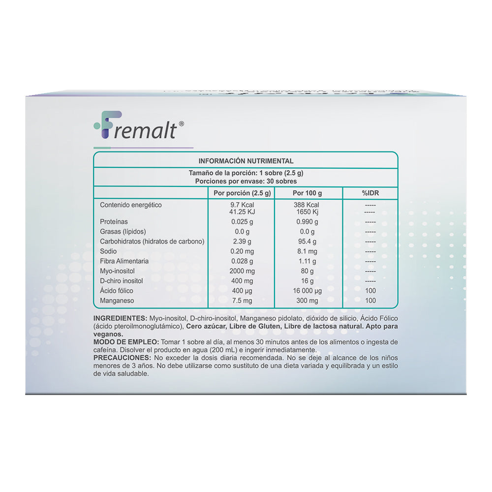 Fremalt Suplemento Alimenticio Cero Azucar Con 30 Sobres