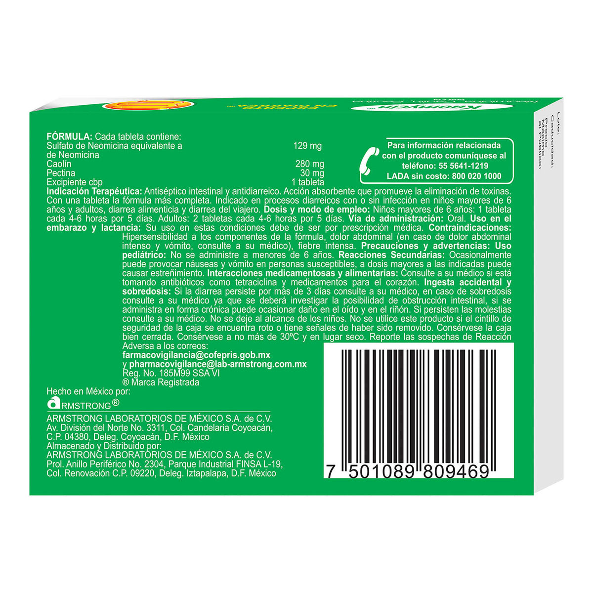 Kaomycin Tabletas Con 20