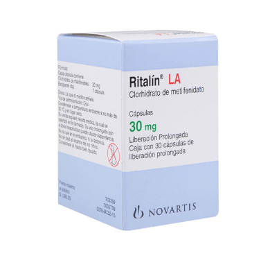 Ritalin-La 30 Mg Con 30  Capsulas Liberacion Prolongada