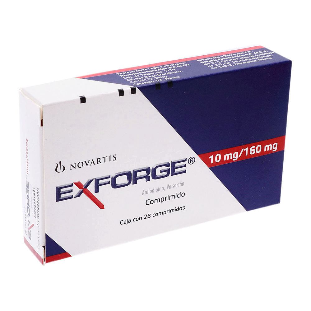 Exforge 10/160 Mg Con 28 Comprimidos