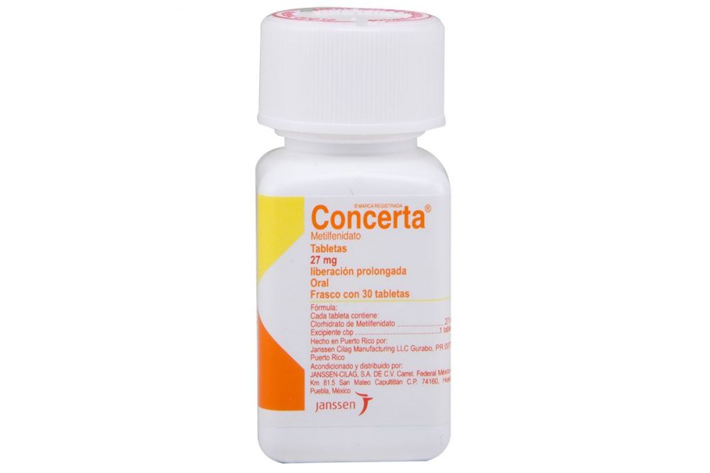 Concerta 27 Mg Con 30 Tabletas