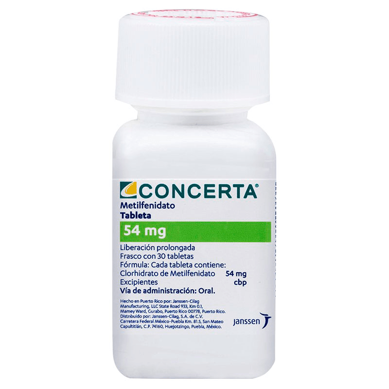 Concerta 54 Mg Con 30 Tabletas