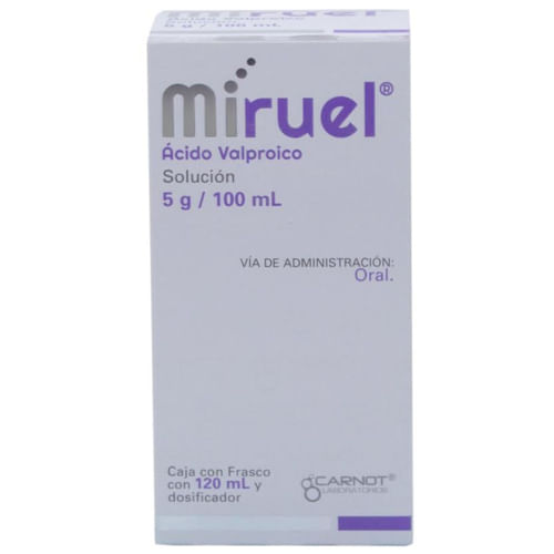 Miruel (Acido Valproico) 5G/100Ml Solucion 120 Ml Dosificador