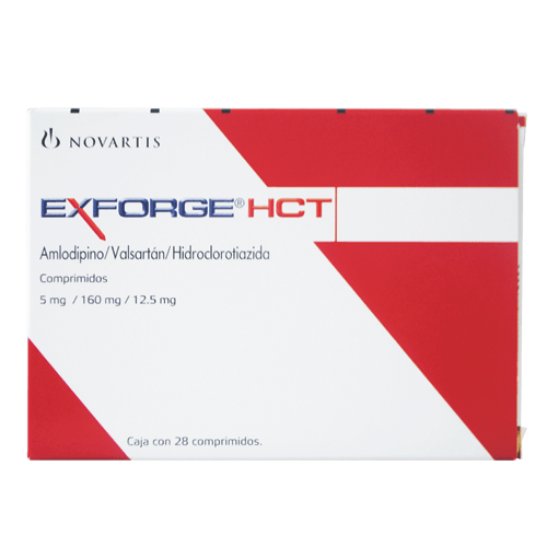 Exforge Hct 5 /160/12.5 Mg Comprimidos Con 28