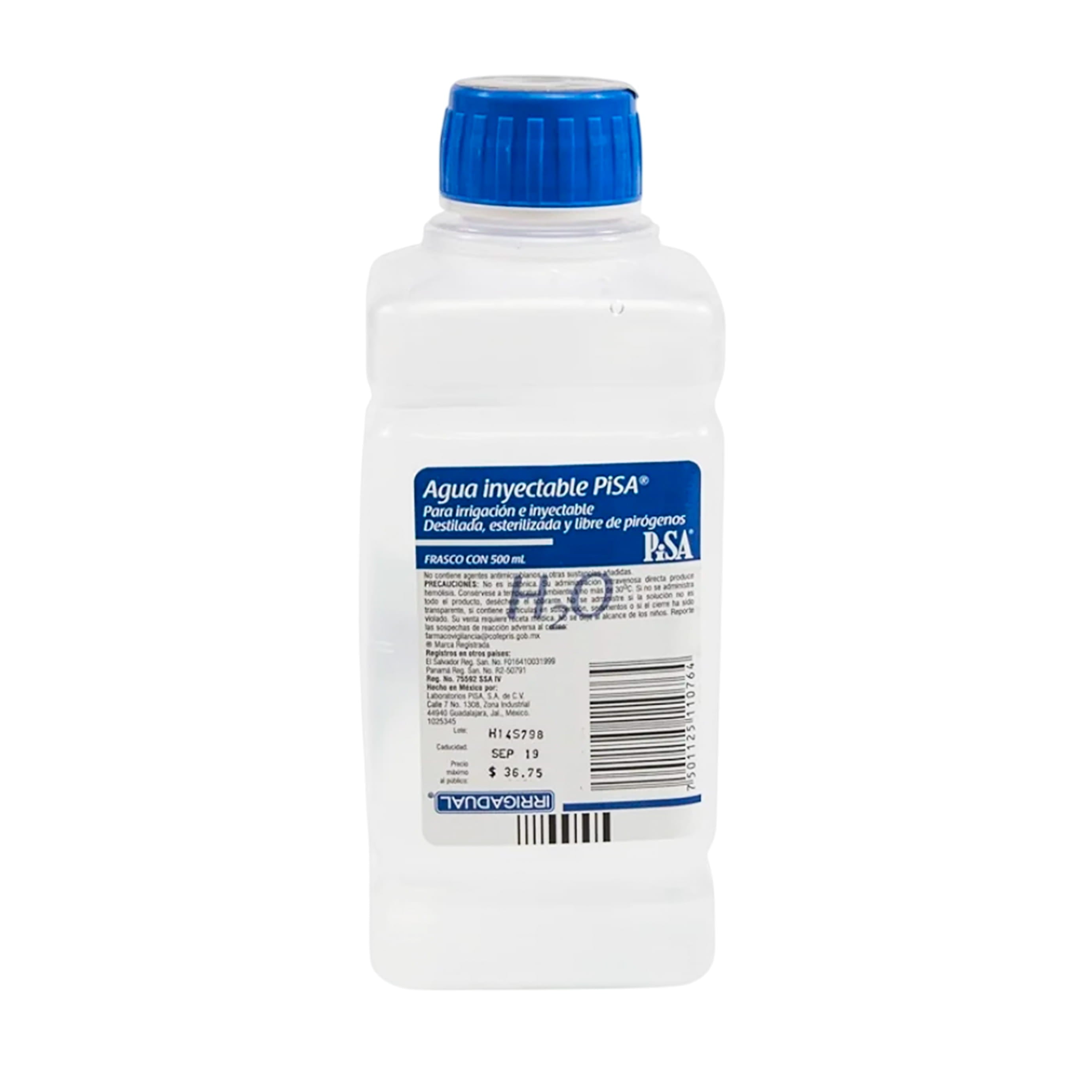 Agua Inyectable 500 Ml Pisa