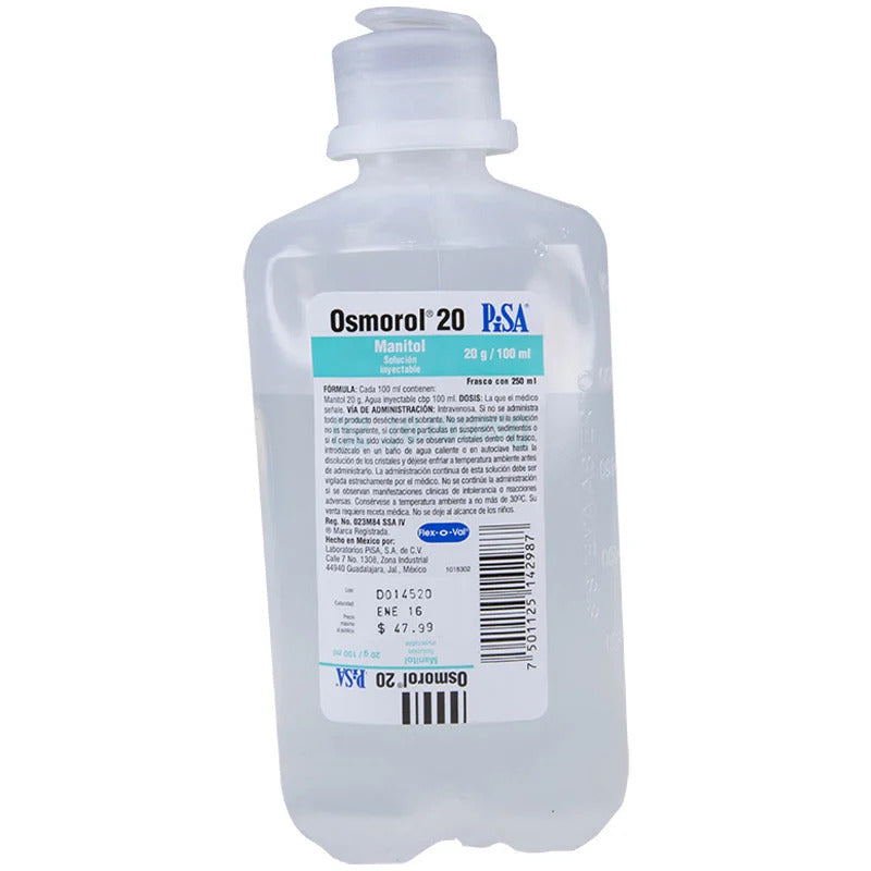 Manitol Osmorol 20 G/100 Solucion Inyectable 250 Ml
