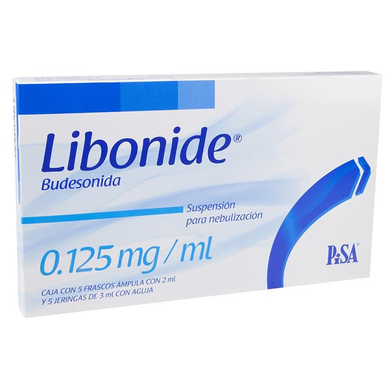 Libonide 0.250 Mg/2 Ml Con 5 Frascos Ampula Con 5 Jeringas 3 Ml Nebulizacion